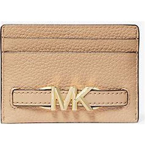 michael kors reed large pebbled leather card case|michael kors leather card case.